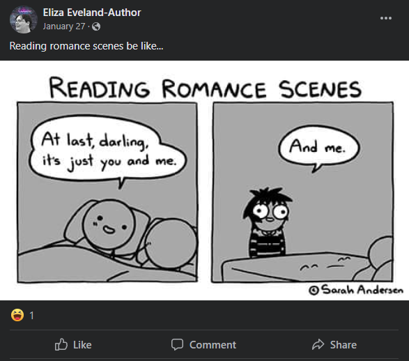 reading romance scenes meme