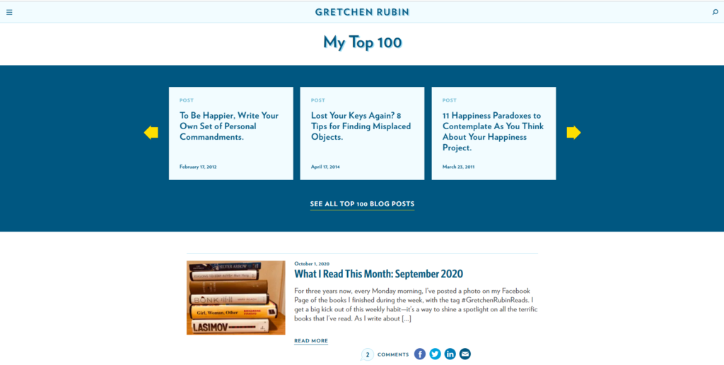 gretchen rubin website example