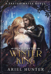 Ariel Hunter's Hunted By the Winter King as an example of romance book cover