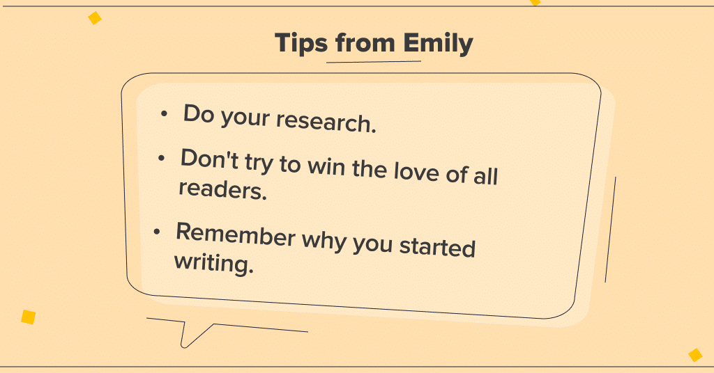 Emily Webster self-publishing advice