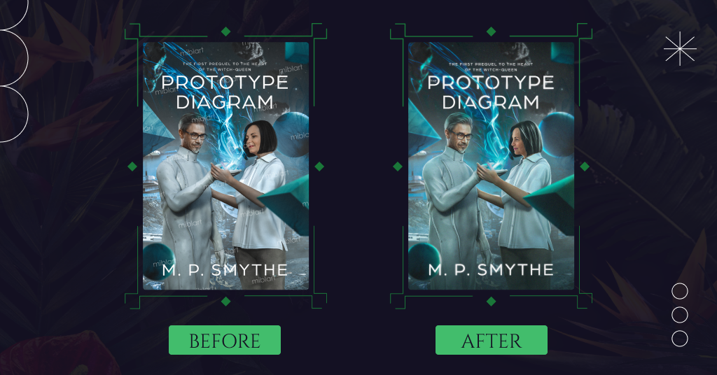 Cover before and after