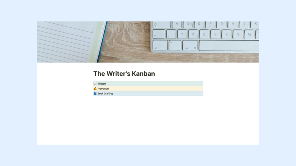 The Writer's Kanban preview