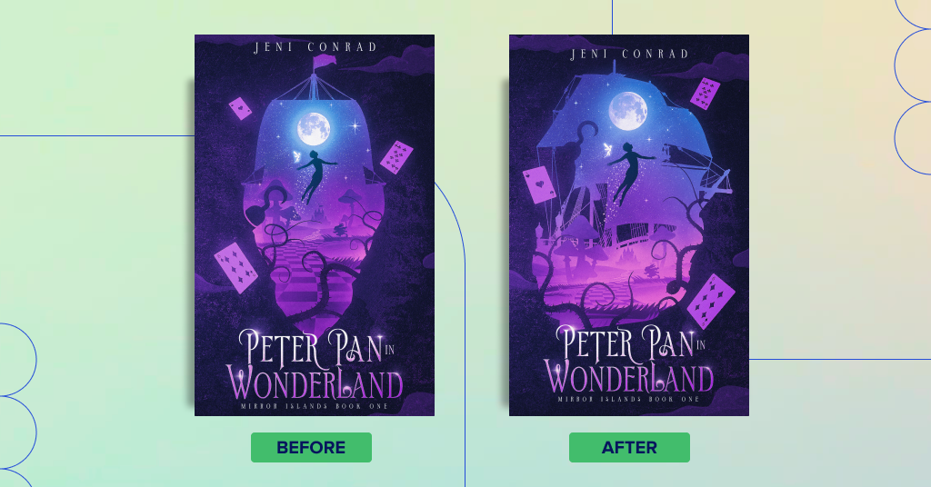 Before and after book cover design