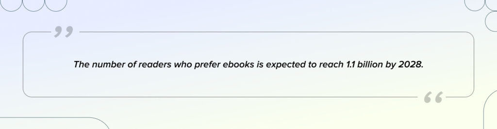 number of ebook readers by 2028