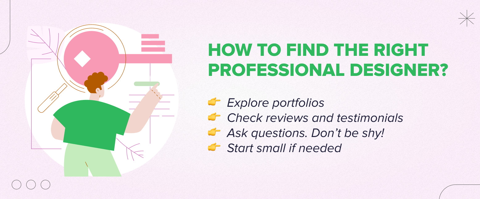 tips on how to find the right professional designer
