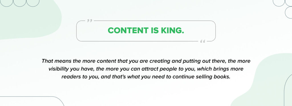 Content is king in book marketing
