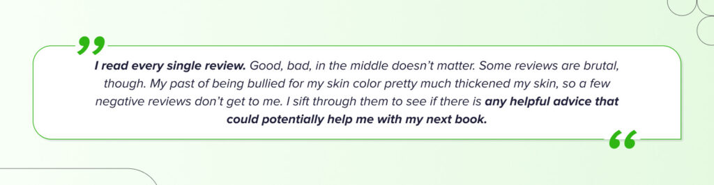 K.C. McMillian about book reviews